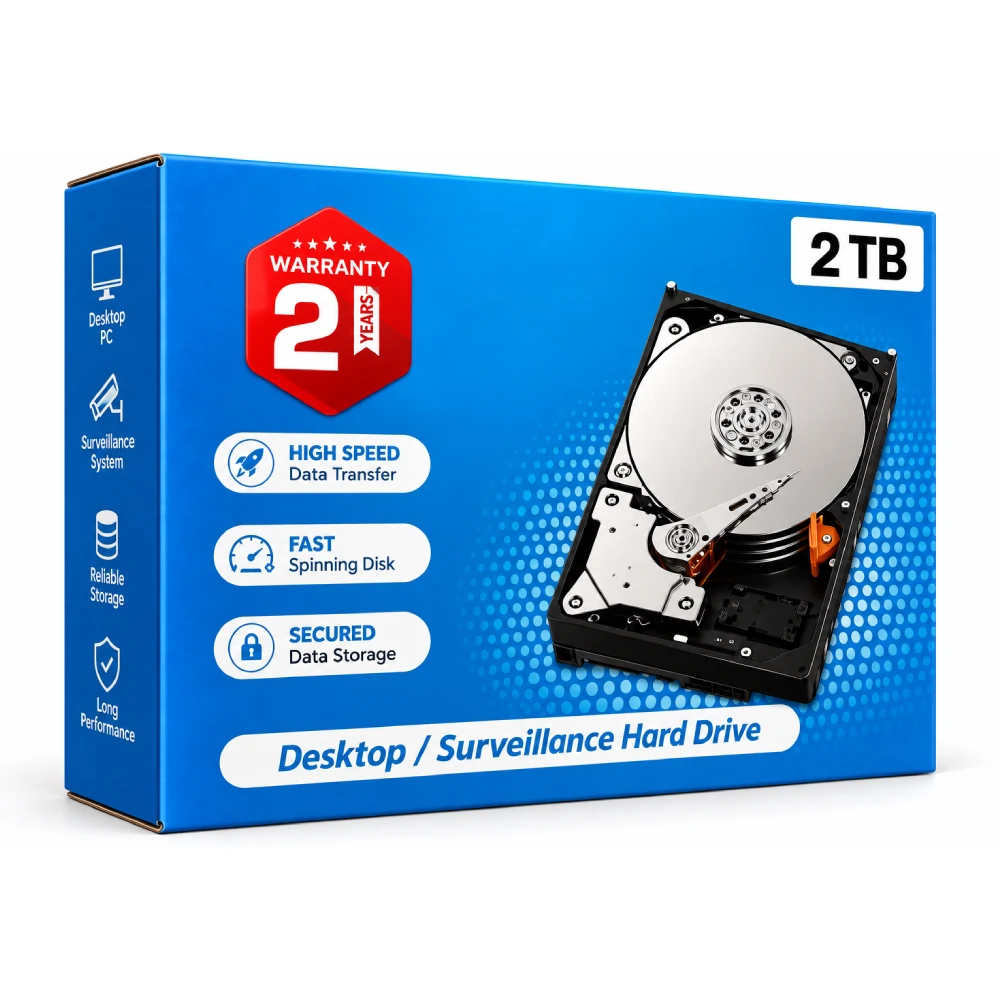 Pullout Internal Desktop Hard Disk Sata 2TB